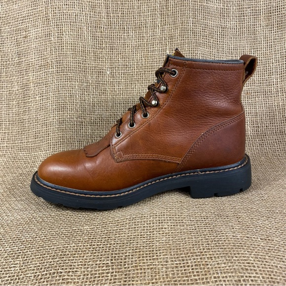 🛑SOLD🛑Women’s Ariat Lacer boots Heritage lace up casual work leather brown 8 B - Picture 6 of 16